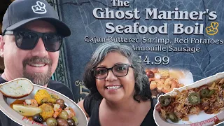 New Disneyland Foods || Haunted Mansion 50th - Ghost Mariner's Seafood Boil & Firefly Hot Dog