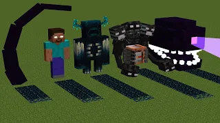 Which of the All Wither Storm Mob Bosses and Herobrine will generate more Sculk ?