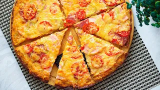 Zucchini Pizza Crust Recipe.Better than Pizza with dough. You have never eaten such delicious Pizza.