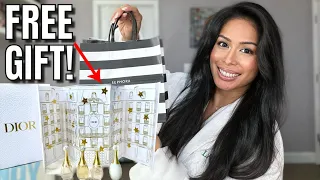 NEW DIOR FREE ADVENT GOLD GIFT & PROMO CODES! DIOR BEAUTY BLOOMING BOUDOIR  & SEPHORA SALE HAUL