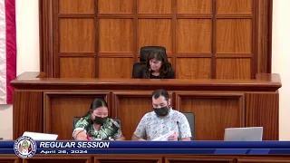 37th Guam Legislature Regular Session - April 26, 2024