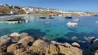 #Mykonos: The Psarou Bay and the Psarou Beach views from the cliffs.