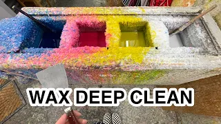 THICK wax scrape!!! oddly satisfying deep clean | scrapey scrapey