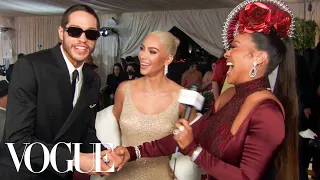 Kim Kardashian & Pete Davidson on Kim Wearing Marilyn Monroe's Dress | Met Gala 2022