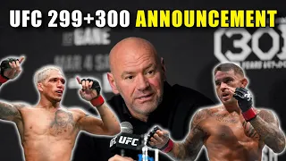 Oliveira and Poirier FIGHTS Announced by Dana White, New Lightweight Contenders - UFC 299 + 300