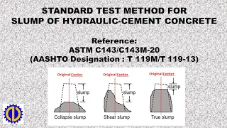 Slump test ASTM C143 AASHTO T119