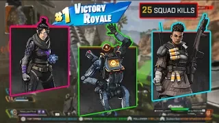 INSANE 25 Squad Kill Pathfinder WIN! Apex Legends Gameplay.