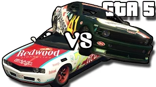 Pisswasser Dominator VS Redwood Gauntlet GTA 5 online stunt racing