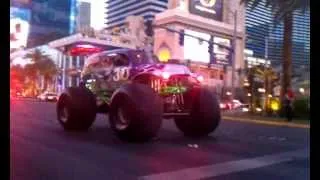 Monster Jam Grave Digger on Las Vegas Strip