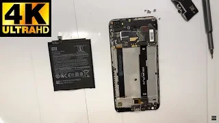 Xiaomi Redmi Note 5A Prime - Battery Replacement Disassembly / замена батареи разборка