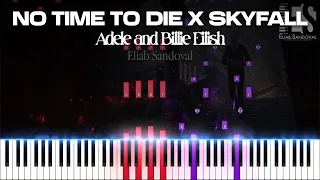 No Time To Die X Skyfall (MOST EPIC Piano Tutorial) | Eliab Sandoval