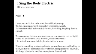 The body Electric : a musical settings of Walt Whitman's words and poems