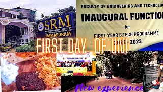 First day at SRM  🍃•BTECH INAUGURATION•📍@srmramapuramcampus2587  || college vlog ~uno|| #btech #srm