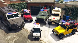 GTA 5 ✪ Stealing EMERGENCY Cars with Franklin ✪ (Real Life Cars #72)