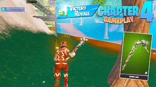 GINGERBREAD RAIDER + CANDY AXE GAMEPLAY IN CHAPTER 4! (Battle Royale & Creative)