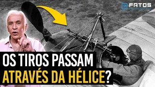 Por que os tiros dos aviões antigos não pegavam nas hélices?