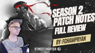 SF6 - SEASON 2 COMPLETE PATCH NOTES (BUFFS, NERFS, ADJUSTMENTS)