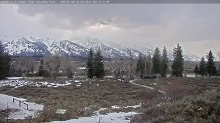 Teton Time Lapse of sunset viewed from Dornan's on April 25, 2024