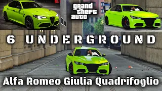 6 Underground Car Build in GTA 5 Online - Roleplay - Movie CARS #1 Alfa Romeo Giulia Quadrifoglio