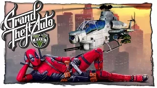 Дэдпул Украл Военный Вертолёт GTA 5 МОДЫ! Зомби Апокалипсис Видео Игра ГТА 5 Обзор Мода