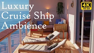 [4K60] Spend a day on a luxury cruise ship | ASMR Ocean Ambience