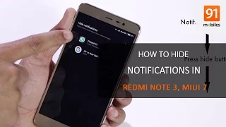 Xiaomi Redmi Note 3: How to hide notifications on MIUI 7 [Quick]