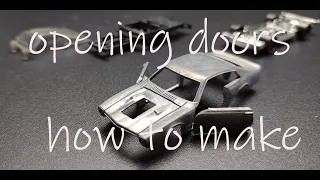 how to make opening doors on hot wheels tutorial