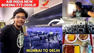 Air India’s New Boeing 777-200 LR Flight Journey From Mumbai To Delhi *Premium Economy in Air India*