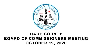 Dare County Board of Commissioners Meeting October 19, 2020