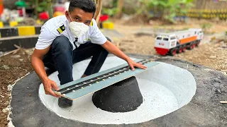 Membuat dan Merakit Turntable Kereta Api Berputar 360 Derajat - Parkiran Rel Kereta Api Indonesia