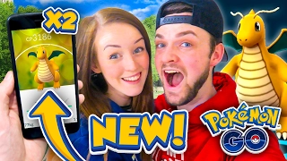 DRAGONITE EVOLUTION x2! - Pokemon GO w/ Ali + Clare *NEW* Pokemon!