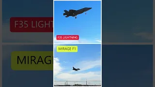 Mirage F1 vs F35 Coming For Landing #F35lighting #MirageF1 #shorts