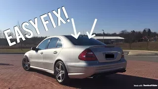 How to lower a broken sunshade on a W211 Mercedes Benz