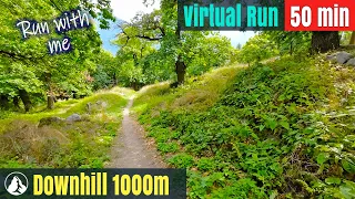 Downhill 1k 🇨🇭 Switzerland Wonderland | Treadmill Running | Virtual Run #95