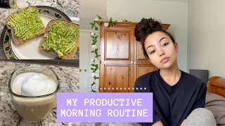 MY PRODUCTIVE MORNING ROUTINE | healthy habits | tips | morning skincare