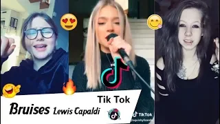 Bruises Lewis Capaldi Tik Tok Video Song| Bruises Tik Tok Harmony | Bruises TikTok Cover Compilation