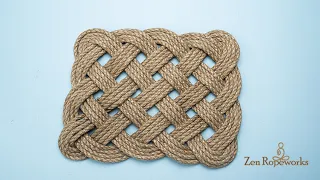 Rectangular rope mat- 5x4