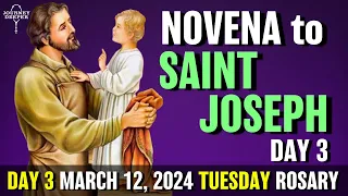 Novena to St Joseph Day 3 🤎 TUESDAY ROSARY March 12, 2024, SORROWFUL Mysteries of the Rosary 🤎