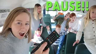 PaUSE Challenge with 6 KIDS ON A SCHOOL BUS!