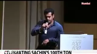 Salman Khan Takes a dig at Shahrukh Khan at Sachin Tendulkars 100th Ton Party Hosted by Ambani