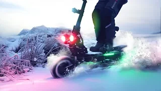 Ultron 2x2 electric scooter in winter. How many km will it go?