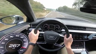 РАЗГОН И МАКСИМАЛЬНАЯ СКОРОСТЬ MERCEDES S350d vs AUDI A8 2019 55 TFSI 3.0 V6 TURBO TOP SPEED