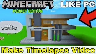 How To Record Timelapse In Minecraft Pe || Record Minecraft Cinematic Video |1.19|