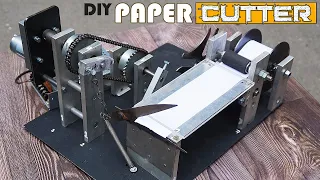 DIY Auto Paper Cutting Machine using Geneva Wheel Mechanism | Mechanical Project Ideas