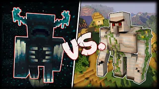 ⚔️ How Many Iron Golems Does It Take To Defeat One Warden? ⚔️ Minecraft Mob Battles ⚔️