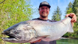 SMALL River Spring KING Salmon FISHING!