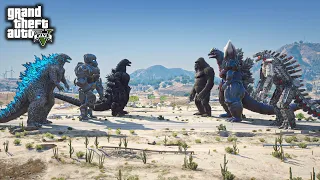 Godzilla, Mechani Kong, Heisei Godzilla vs. Mechagodzilla, Spacegodzilla, Kong ( GTA V Mods )