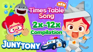 🎵Let's Multiply Together! | *NEW* Times Table Songs | Multiplication Songs Compilation | JunyTony