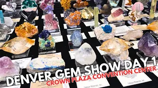 Denver Gem & Mineral Show Day 1 2023 | Crystal Shop with Me! Crown Plaza Convention Center Center