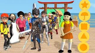 Scary Teacher 3D vs Squid Game Challenge yourself to wear armor and fight with opponents